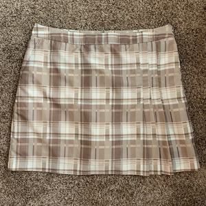 Izod brown plaid preppy pleated golf skort size 6